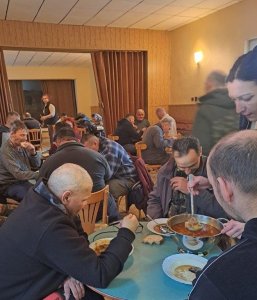 Stretnutie prijímateľov pri motivačnom občerstvení